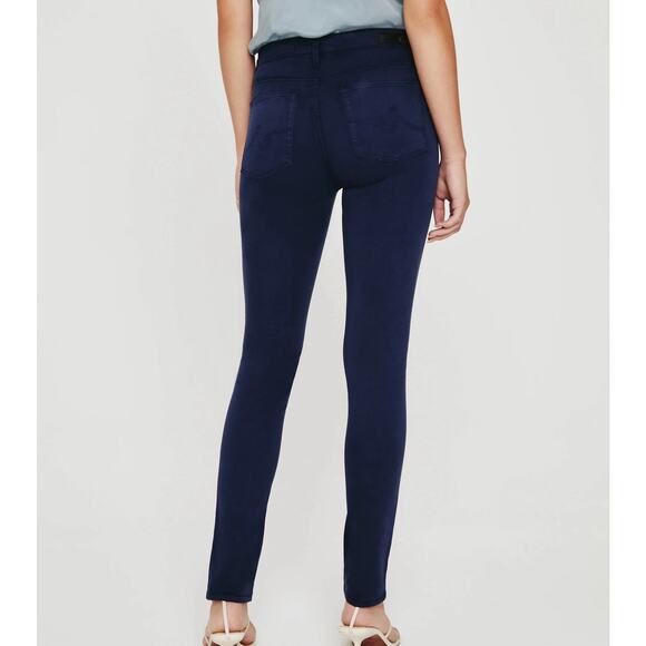 AG Adriano Goldschmied The Farrah High Rise Skinny Ankle Jeans Navy Blue 28 - Picture 2 of 11